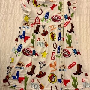 Colorful Graphic Print Dress